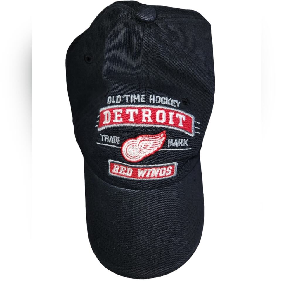 Old Time Hockey Detroit Red Wings Adjustable Strapback Slouch Dad Cap OSFA